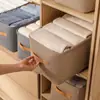 Caixa de Armazenamento de Tecido com Estrutura de Aço Organizador de Guarda-Roupa Cesta de Armazenamento Caixa de Armazenamento de Brinquedos Anel de Aço Tecido Não Tecido Armazenamento de Guarda-Roupa Doméstico