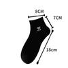 Calcetines Blancos Calcetines Cortos para Mujer Calcetines de Verano Finos con Bordado de Lazo Caña Corta Espiga de Trigo Huecos Calcetines para Mujer Chica Hermosa