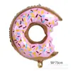 Nuevo globo de película de aluminio para palomitas apertura arreglo pajilla de hamburguesa helado de fresa globo gourmet venta al por mayor