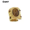 WT-R562 Estilo Corte Europeu Pedra Preciosa Multicolorida Ametista Banhado a Ouro 18k Anel de Inauguração para Banquete Feminino Joia