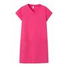 Verão 2022 Aliexpress Amazon Novo Vestido Solto de Manga Curta e Comprimento Médio Verão Decote V Bolso 9 Cores 8 Jardas