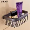 Estante de Toallas Negro de Cobre Completo Estante de Toallas Estéreo Estante de Almacenamiento para Inodoro Hardware para Baño Colgante para Baño Traje