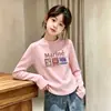 Top Térmico de Felpa Cepillada de Manga Larga para Niñas Otoño/Invierno 2026 Nuevo Camiseta Interior de Cuello Redondo para Niños Camiseta Casual de Manga Larga