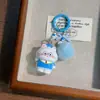 Pingente de Gato em Pé 3D de Tamanho Médio Bola de Pelo Fofa Desenho Animado Pingente Fofo com Contas Chave Acessórios para Bolsa Doce