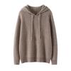 Suéter con Capucha de Cachemira para Mujer Otoño e Invierno, Tejido Pullover, Sudadera con Cordón Gruesa de Cachemira Holgada