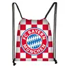 Bolsa com Cordão para Futebol da Copa do Mundo Transfronteiriça de 2026 com Estampa do Logo da Equipe, Mochila com Cordão de Poliéster, Bolsa de Armazenamento de Grande Capacidade