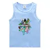 Colete Infantil de Verão 2026 Estilo Coreano Algodão Casual Camiseta Interna Absorvente de Suor Cor Doce Sem Mangas Moletom para Crianças