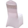 Fundas Elásticas Personalizadas para Sillas de Hotel Color Champaña para Eventos, Conferencias, Bodas, sin Lazos para Mesas y Sillas