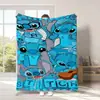 Nueva Manta de Stitch de Venta Caliente Transfronteriza Amazon Temu, Manta de Peluche de Stitch Linda de Dibujos Animados, Manta de Forro Polar para Todas las Estaciones