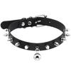 Ei Punk Estilo de Rua Rebite Espinho Corrente Clavícula Choker Gótico Fivela de Pino Colar de Couro PU Menina Suave Sino Pequeno e Fresco