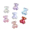 Acessórios de Resina Cartoon DIY Joias Galvanoplastia Urso Multicolorido Cola de Chantilly Grampo de Cabelo Capa de Celular Fivela de Sapato Chaveiro Pingente