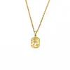 Colar Feminino Ins Francês Nicho Moda Retrô Estrela e Lua Coração Titânio Aço 18K Zircônia Incrustada Pingente Atacado