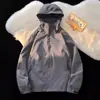 Chaqueta de Otoño para Hombre de Moda Holgada con Capucha Estilo Americano Funcional Ropa de Trabajo para Exteriores