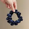 Goma para el pelo simple de satén estilo coreano para mujer, sujetador antideslizante para coleta alta, cuerda de pelo colorida, accesorio para el pelo elástico