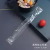 Colher Descartável de Cabo Longo Plástico Colher Longa para Levar Embalada Separadamente Chá de Leite Shouxian Grama Sopa Doce Colher Pequena Transparente