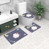 Tapete de Baño Tapete de Piso de Dibujos Animados Alfombra Doméstica Inodoro Tapete para Pies en Forma de U Resistente a las Manchas Lavabo Puerta Envío Directo Antideslizante