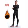 Traje de Fitness Térmico de Alta Elasticidad de Secado Rápido para Hombre con Forro de Polar, Adecuado para Deportes y Ejercicios en el Gimnasio