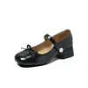 Versão em estoque~Sapatos femininos estilo punk, doces e descolados, com tachas, fivela de cinto, Mary Jane, bico quadrado, sapatilhas