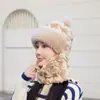 Sombrero de Mujer Otoño e Invierno Nuevo Estilo Baotou Bufanda para el Cuello Máscara Integrada Protección para las Orejas Sombrero Cortavientos Familia Niños Engrosado y Cálido