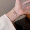 Pulsera de Lazo de Circonita Ins para Mujer Pulsera Elegante de Alta Gama de Lujo Ligero para Combinar con Todo Diseño Nicho Pulsera Simple