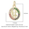 Nuevos Accesorios de Joyería para Mujer Cobre Microincrustación Circonia de Color Pendientes Collar Colgante DIY Accesorios Versátiles