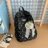 Mochila escolar para estudiantes de secundaria femeninas, mochila de lunares estilo coreano, alta apariencia para estudiantes de secundaria y universidad, gran capacidad, mochila ligera para el día a día