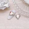 12 x 13 arte de uñas de corazón torcido de cristal joyería de diamante puntiagudo de corazón torcido hielo a través de explosiones amor Super Flash taladro de uñas al por mayor