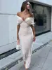 Novedad Otoño 2026 Elegante Vestido de Ajuste Delgado con Pliegues y Cuello en V Ropa para Mujer Dropshipping de Amazon