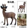 Crianças Simulação Veado-de-cauda-branca Animal Alce Veado Sika Modelo Ornamentos Sólidos Conjunto Brinquedos de Natal