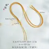 Mismo Estilo que el Usado en Tiendas de Oro, Cordón Trenzado de Cuerda de Milán Cielo Estrellado con Colgante de Oro Arena y Oro, Adecuado para Hombres y Mujeres