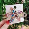 Pinza para el cabello de tres puntas con forma de estrella de mar estilo coreano para mujer, pinza de garra de tiburón para moño en la parte posterior de la cabeza, accesorio para el cabello pinza de garra de aleación para cola de caballo, estrella de cinco puntas
