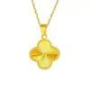 Collar de Flor de Cuatro Hojas de Celebridad de Internet para Transmisión en Vivo, Cadena para Clavícula Versátil con Colgante Dorado Chapado de Lujo Ligero Aurora para Mujer, Regalo para Novia