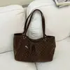 Bolsa Tote de Bolinhas Grande Capacidade Bolsa Feminina Moda Verão 2026 Versátil Bolsa de Ombro para Trabalho e Deslocamento Bolsa Grande