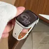 Correa de cuero con patrón de bambú y hebilla C, compatible con Apple Watch Series 12, 11, 10 SE y Ultra