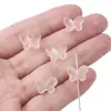 Vidro Cor Transparente Borboleta Feito à Mão Estilo Antigo Passo Sacudir Cabeça Acessórios de Cabelo Feito à Mão DIY Grampo de Cabelo Materiais Acessórios