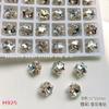 Net Celebrity Explosões Manicure de alta qualidade fertilizante quadrado pilha de perfuração produtos acabados Handmade Snowflake Pearl Pointed Bottom grande liga de diamante joias