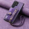 Transfronterizo Adecuado para Samsung S26Ultra Correa de Muñeca Retro Estuche para Teléfono Cuero PU Ranura para Tarjeta Estuche Protector para Monedas