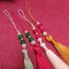 Yixiangfei 10cm borla con borlas y cuentas marcapáginas ropa infantil sombrero colgante manualidades cheongsam adornos para hombros de nube