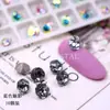 K9 Nuevos Pedrería de Uñas Redondas de 6 mm con Base Puntiaguda de Gama Alta, Pedrería Tridimensional Super Brillante para Decoración de Uñas de Vidrio DIY
