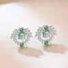 Aretes Colgantes de Flor de Agua Azul Jade Natural Grado A Batata Roja Dulce Tipo Hielo Jade Pendientes de Moda de Gama Alta para Mujer