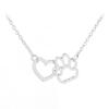 Collar de aleación con garra de perro de amor de diseño creativo, fresco, dulce, fresco, de alta gama, dulce y elegante cadena de clavícula