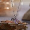 Nicho Lujo Accesible Estilo Mariposa Anillo de Plata Esterlina S925 con Gema de Color Natural para Mujer Anillo de Dedo Índice de Alta Gama Joyería que No se Desvanece