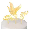 Decoração de bolo Crane Xiangyun plug-in bandeira aniversário antigo aniversário acessórios de panificação cartão acrílico