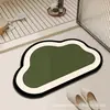 Alfombrilla de suelo de tierra de diatomeas de forma irregular para la entrada, fácil de mantener, resistente al desgaste, resistente a los arañazos, absorbente de agua, secado rápido, antideslizante para la puerta de entrada