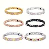 Pulsera de cruz de estilo popular europeo americano con cierre magnético desmontable para mujer, incrustada con diamantes, pulsera de adsorción magnética