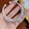 Pulsera para Mujer, Chapada en Plata Pura, No se Desvanece, Diseño Exagerado, Amuleto de Buena Suerte, Gato de la Suerte, Dios Amarillo de la Riqueza, Regalo de Joyería, Pulsera