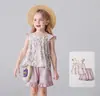 Conjunto de Chaleco y Shorts de Verano para Niñas, Ropa Dulce Floral y Pantalones para Bebés Niñas, Conjunto Separado de Dos Piezas para Salidas de Bebé