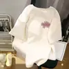 Camiseta Retro de Manga Corta de Algodón Puro para Mujer, Diseño Ins de Verano, Camiseta de Talla Grande Holgada de Nicho con Estampado de Letras
