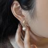Pendientes de perlas y diamantes de imitación de lujo para mujer, diseño de nicho, sin orificios, 2024, nuevos y explosivos, sencillos.