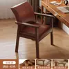 Silla de Madera Maciza, Silla con Respaldo, Taburete de Estudio, Reposabrazos, Silla de Escritorio, Silla de Té, Silla de Comedor para Sala de Estar, Silla de Estudio para Oficina para Sentarse Largo Tiempo